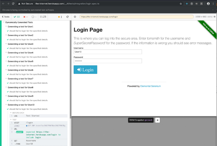 Dynamically generate data in Cypress from CSV/XLSX